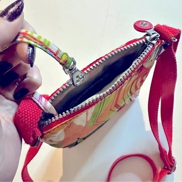 Kipling Alvar XS Cross Body Minibag Bright Rainbow Splatter Abstract Print - Picture 8 of 11
